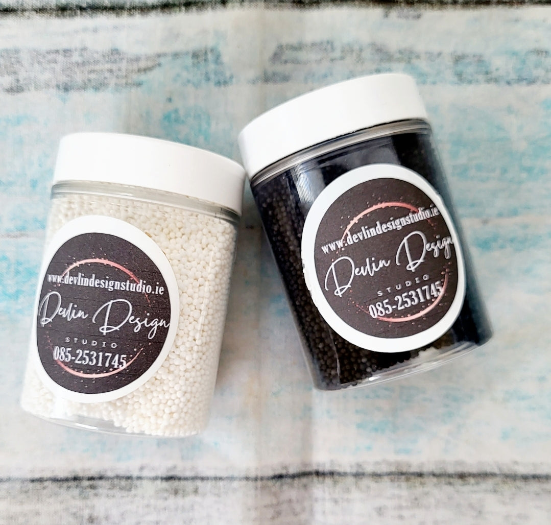 White sprinkles - nonpariels (80g)