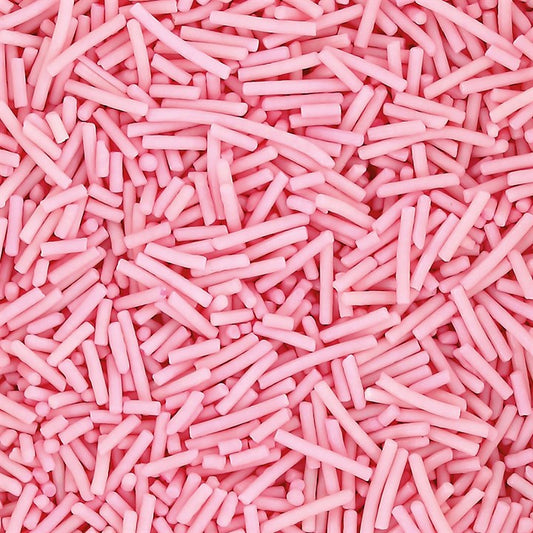 Baby pink sugar strands (jimmies) (80g)