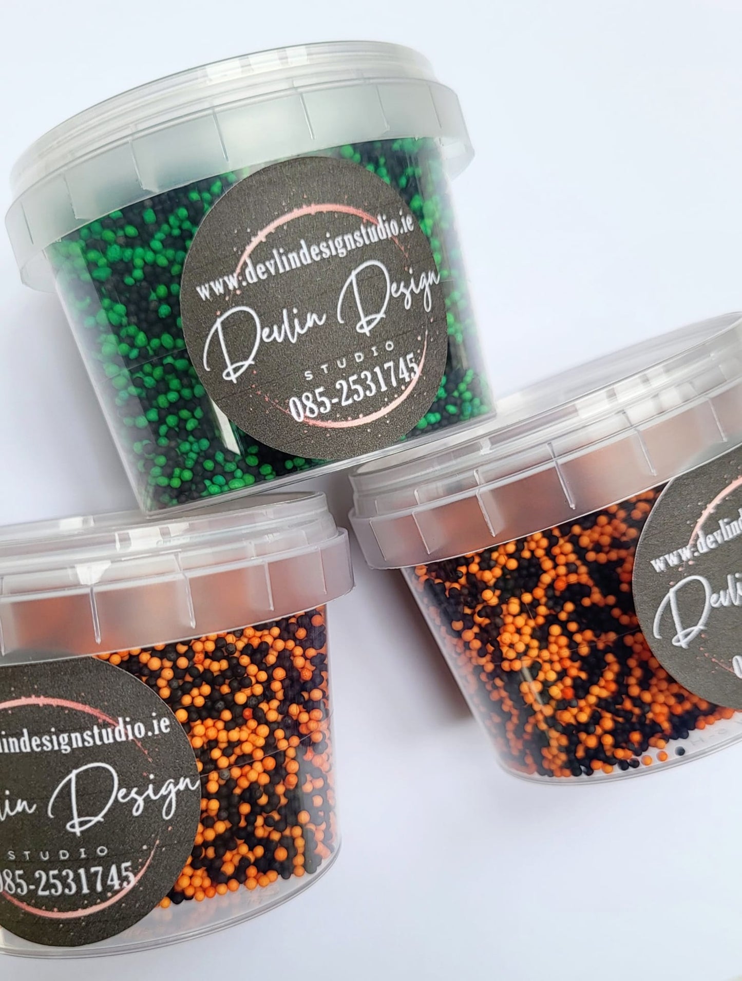 Green & Black Halloween sprinkles - nonpariels (80g)