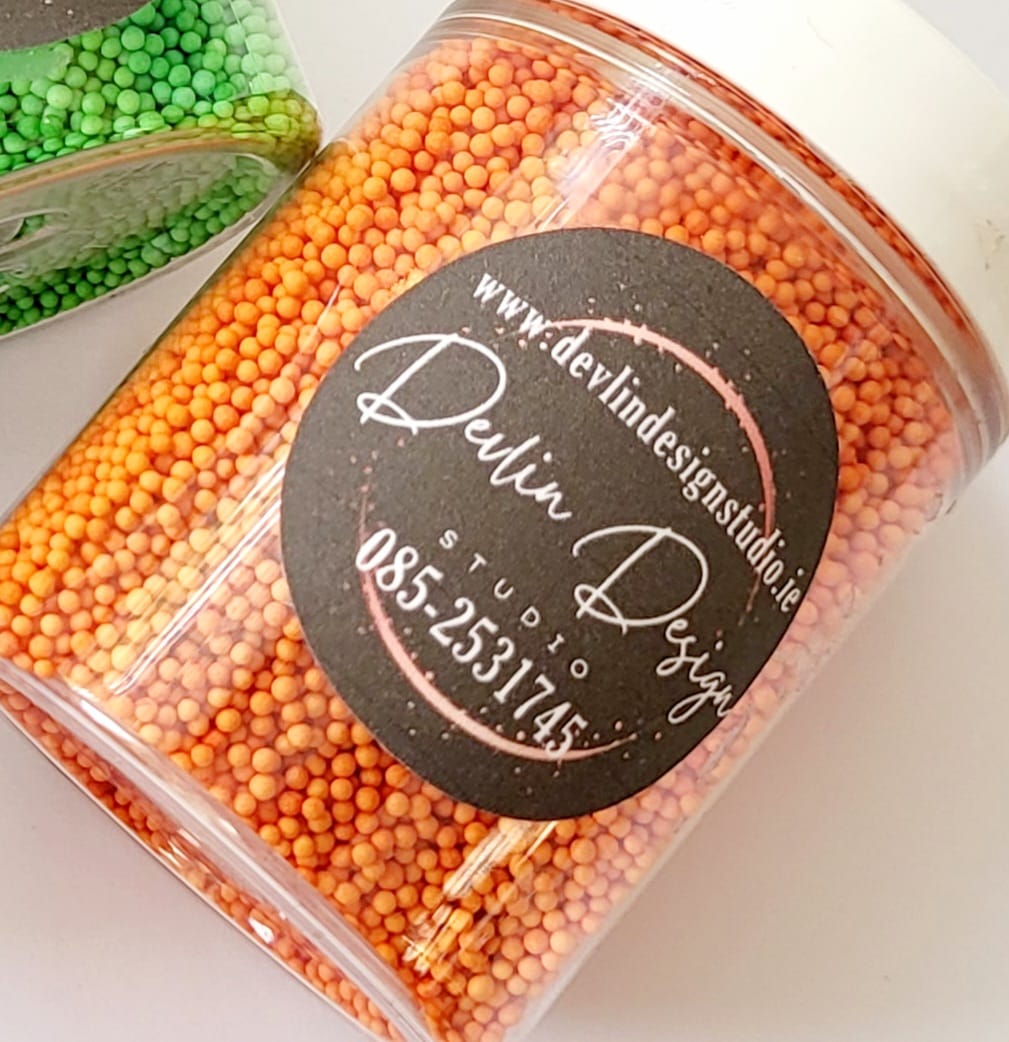 Orange sprinkles - nonpariels (80g)