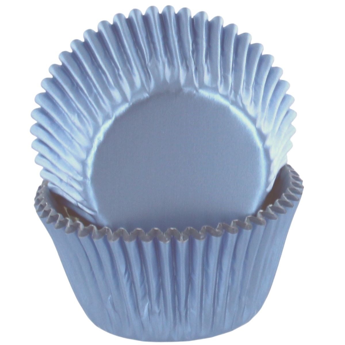 Ice Blue Foil Cupcake Cases - 50 pack (Baked With Love)