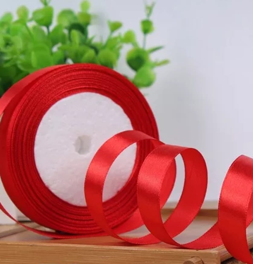 Christmas Red Satin Ribbon (15mm)