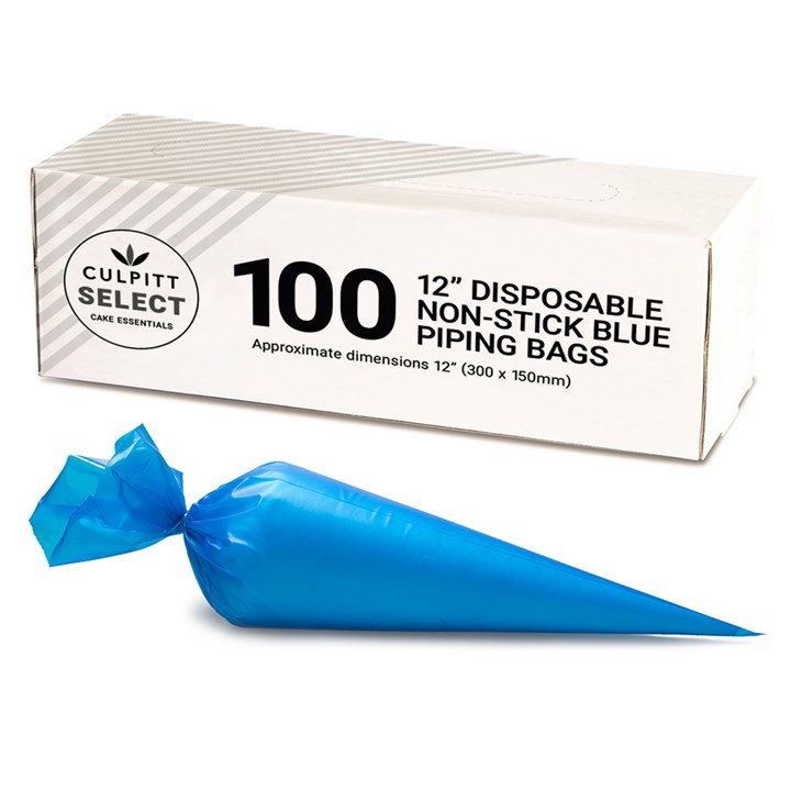 12" blue disposable piping bags (100 in the box)