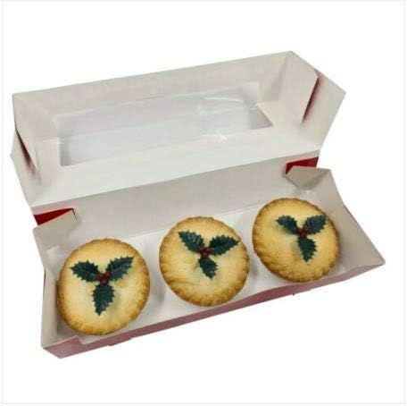 Merry Christmas mince pie, jam tart & cookies red box