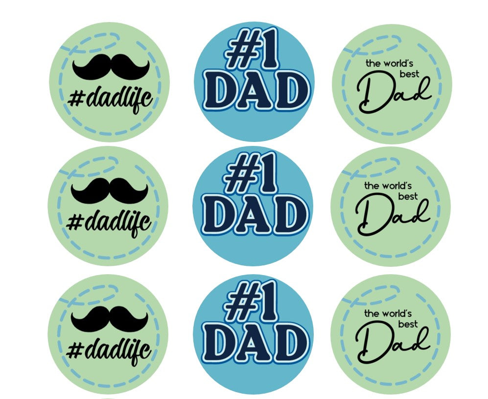 Fathers Day Edible Cupcake images (15 to a sheet)