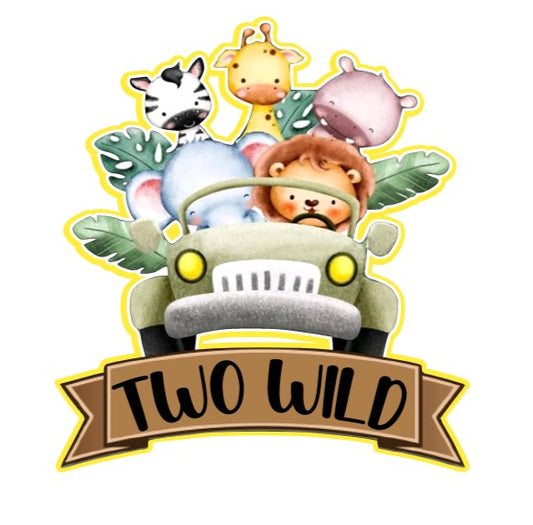 2nd Birthday "Two Wild" Jungle Jeep Animals