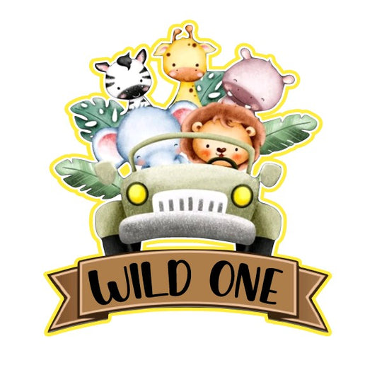 1st Birthday "Wild One" Jungle Jeep Animals