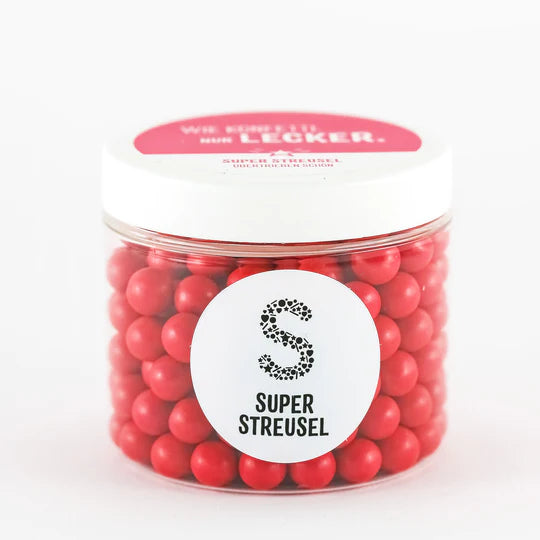 Red chocolate balls 180g (big pot) - Super Streusel sprinkles