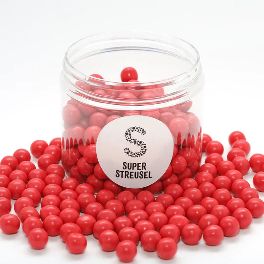 Red chocolate balls 180g (big pot) - Super Streusel sprinkles