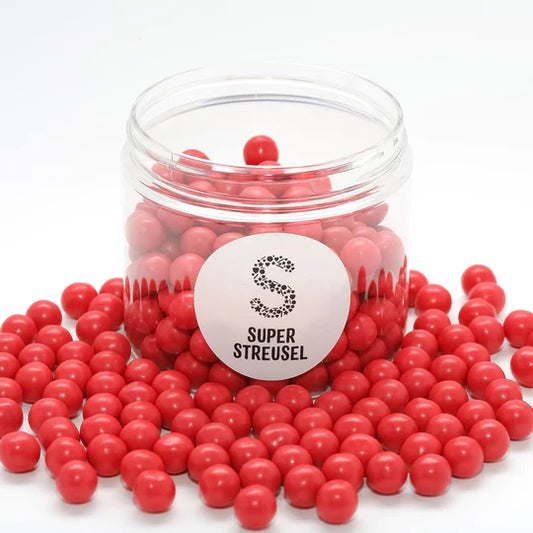 Red chocolate balls 180g (big pot) - Super Streusel sprinkles