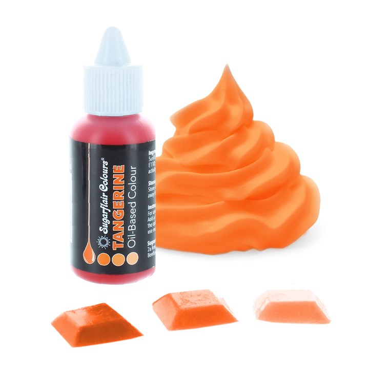 Tangerine (orange) - Sugarflair OIL BASED food colour (30ml)