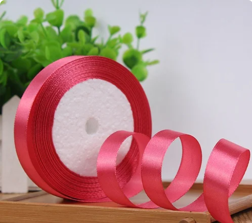 Watermelon/Coral Pink Satin Ribbon (15mm)