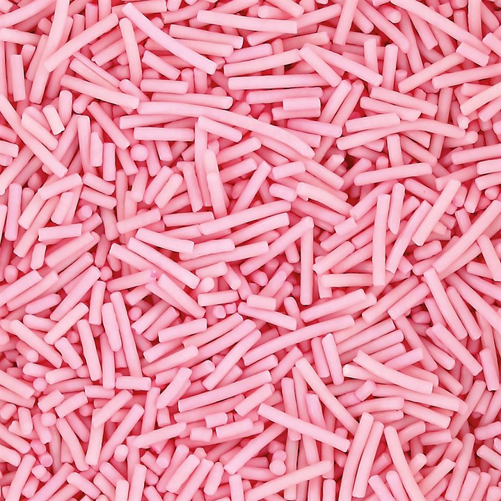 Baby pink sugar strands (jimmies) (80g)