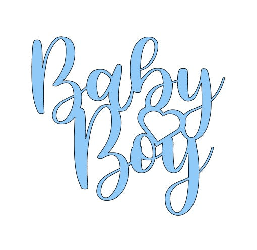 "Baby Boy" card cake topper (13.5 x 12.5)