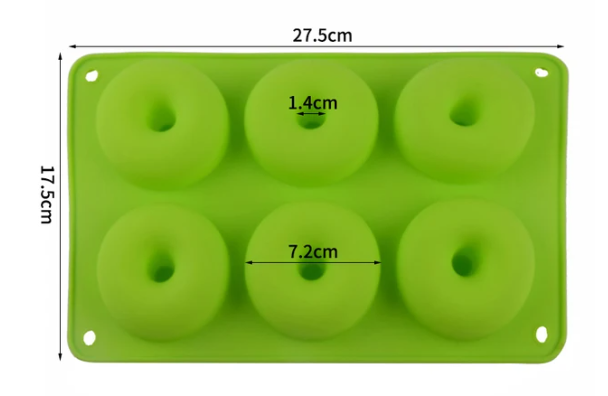 Donut mould - 6 hole silicone