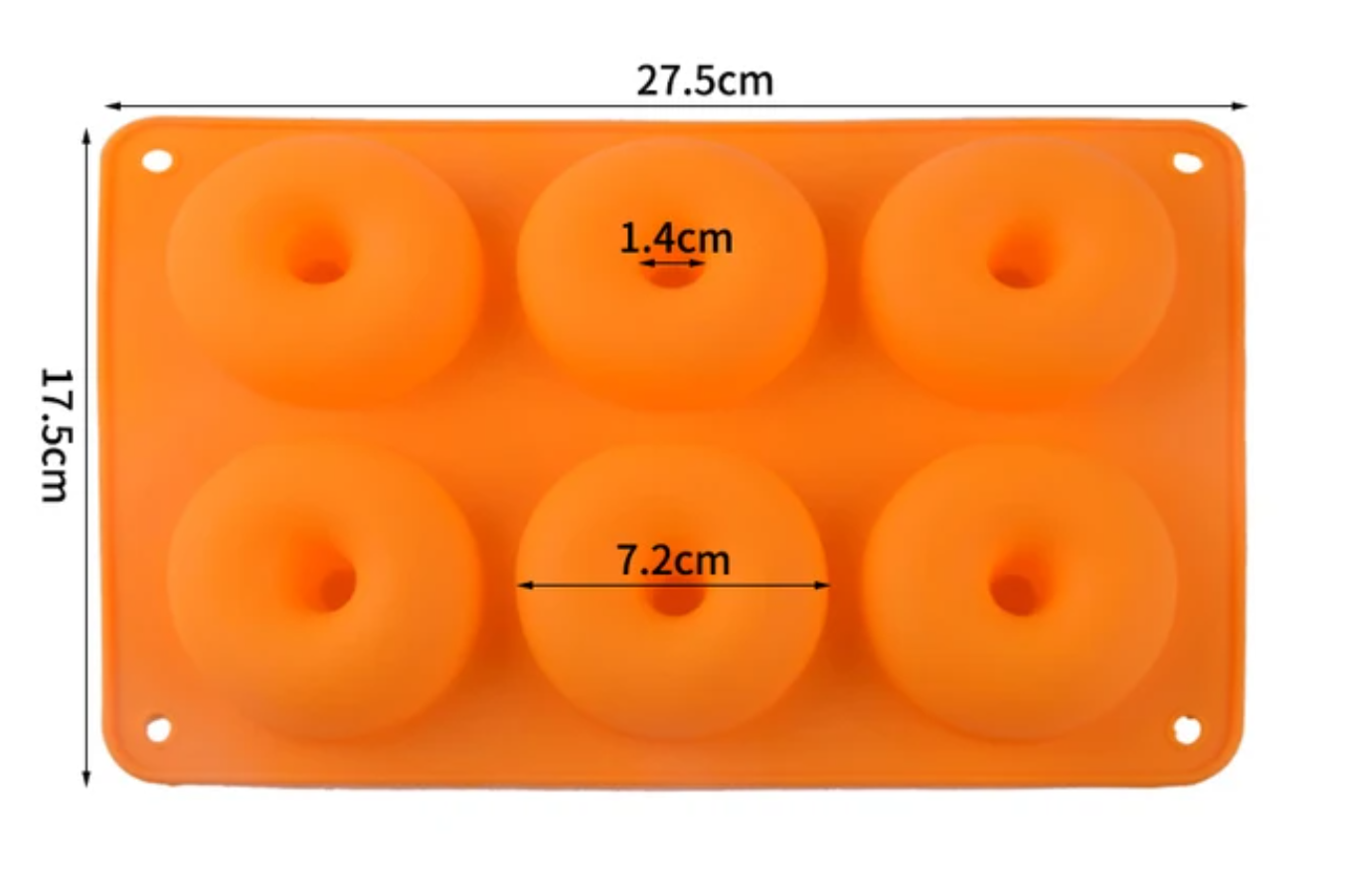 Donut mould - 6 hole silicone