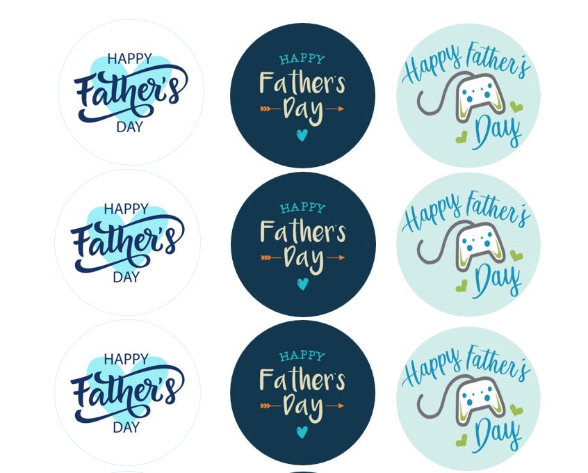 Fathers Day Edible Cupcake images 2 (15 to a sheet)