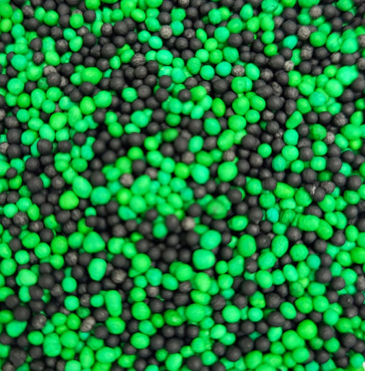 Green & Black Halloween sprinkles  - nonpariels (80g)