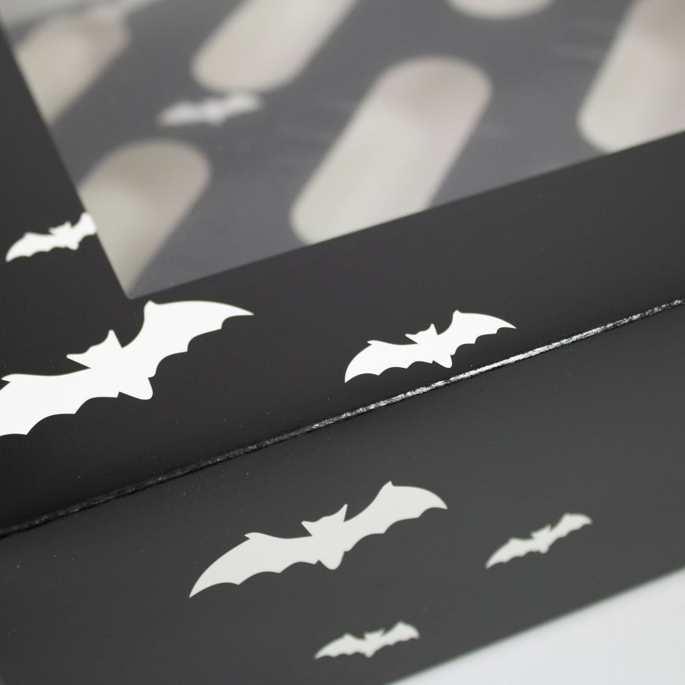 Halloween Black Bat cupcake box (6 hole)