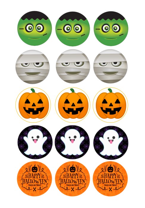 15 x Emoji edible image Halloween cupcake toppers – Devlin Design Studio