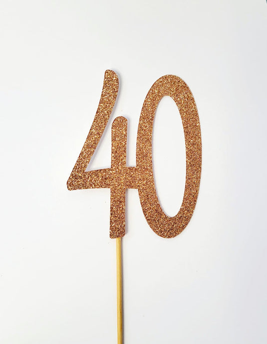 40th Birthday Cake Card Topper