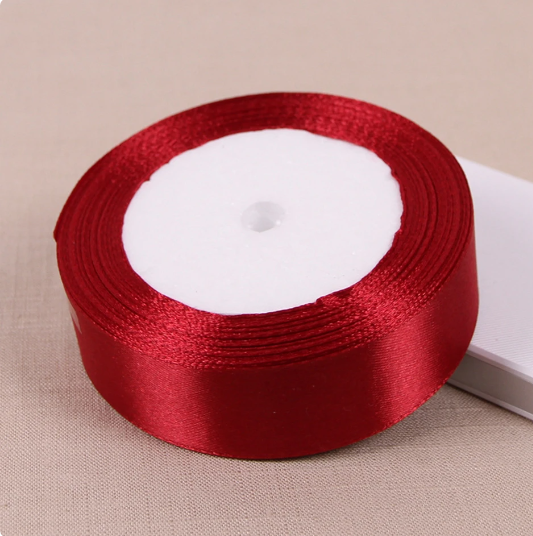 Wine Red Satin Ribbon (15mm)