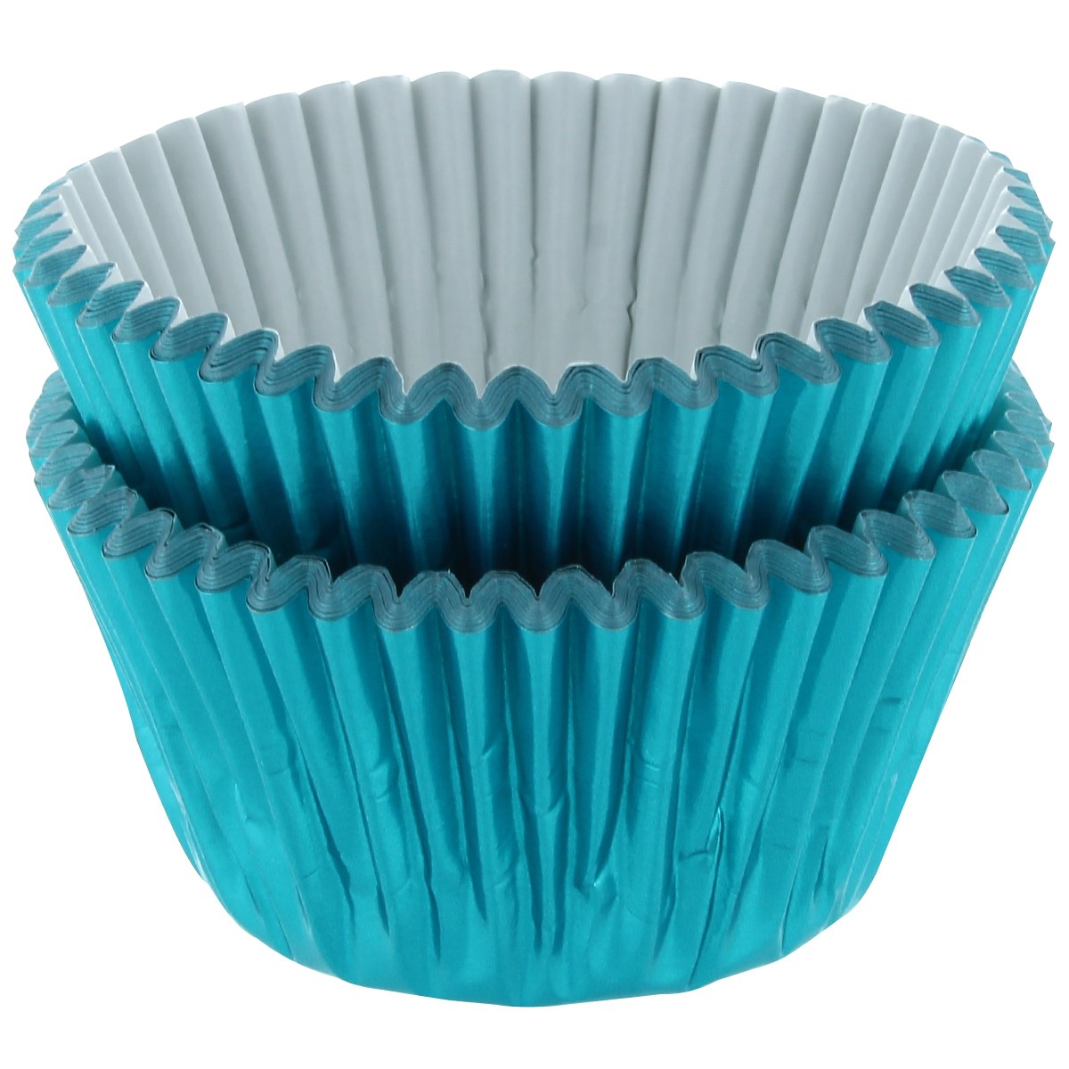 Aqua Foil Cupcake Cases - 50 pack (Baked With Love)