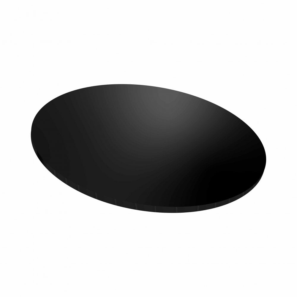 12" Black Gloss Masonite Cake Board