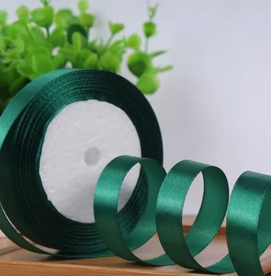 Dark Green Satin Ribbon (15mm)