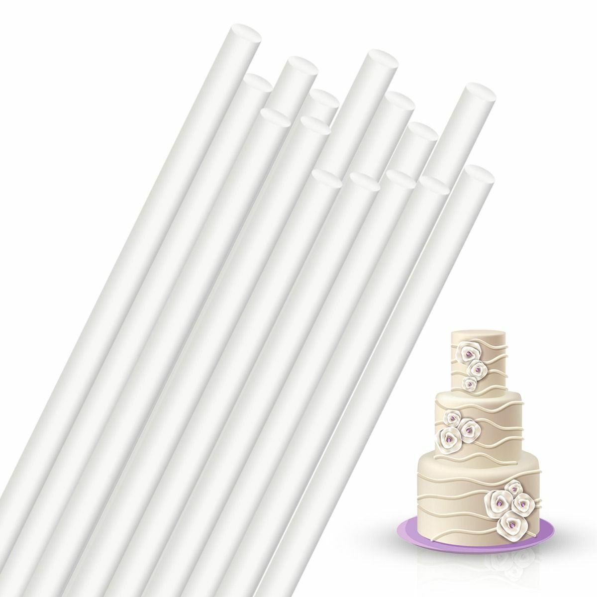 12" Dowel Rods - easy cut (pack of 10)