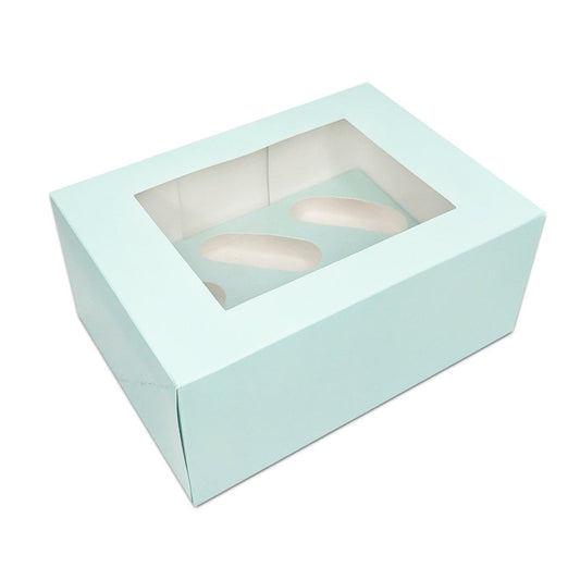 Duck Egg Blue 6 hole cupcake boxes