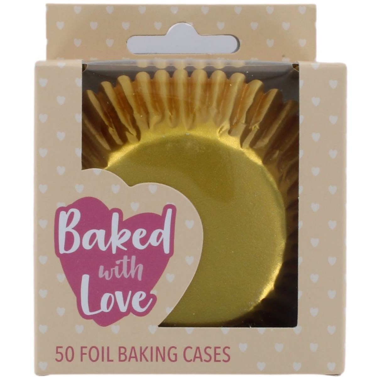 Gold Foil Cupcake Cases - 50 pack (Baked With Love)