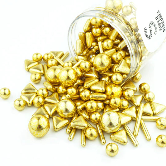 Gold Rods and Balls 90g - Super Streusel sprinkles