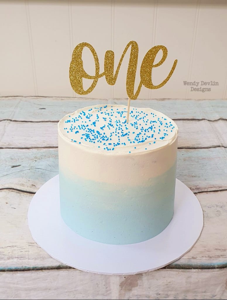 "One" Card Cake Topper