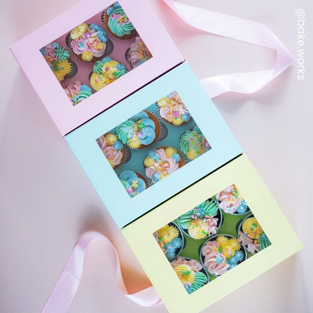 Baby Pink 6 hole cupcake boxes