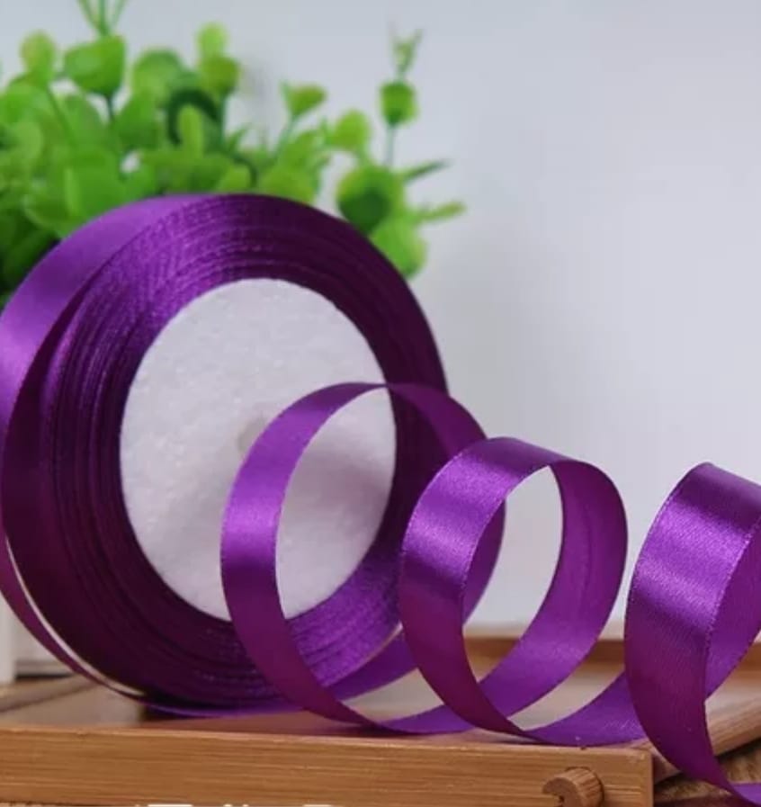 Purple Satin Ribbon (15mm)