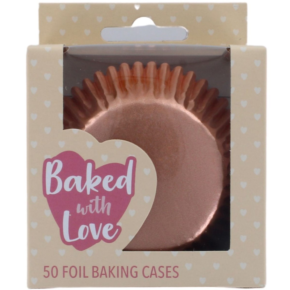 Rose Gold Foil Cupcake Cases - 50 pack (Baked With Love)