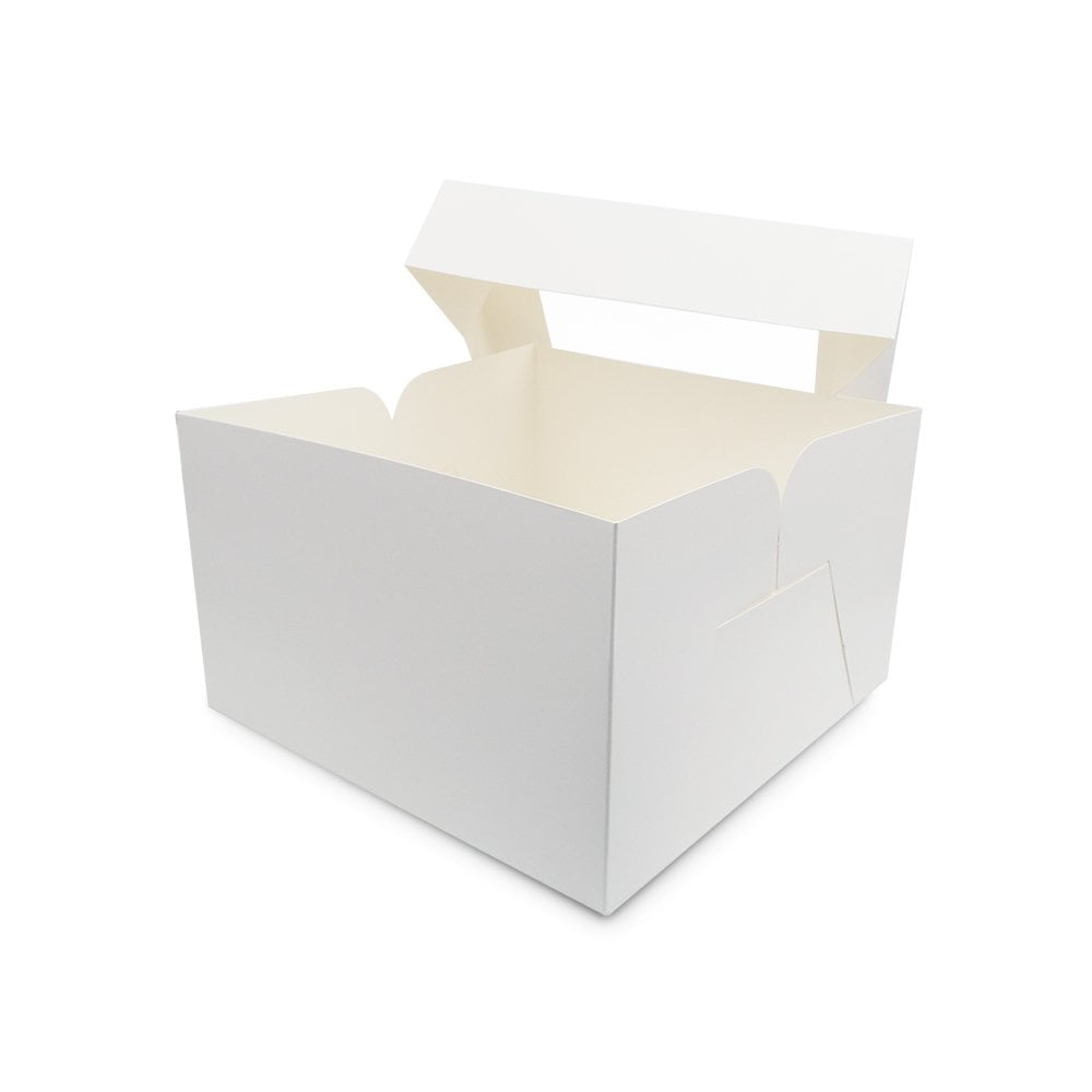 12" white cake boxes with CLEAR WINDOW LID