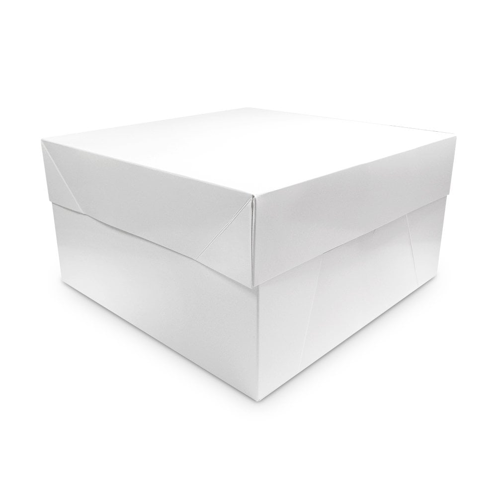 14" white cake boxes with lid